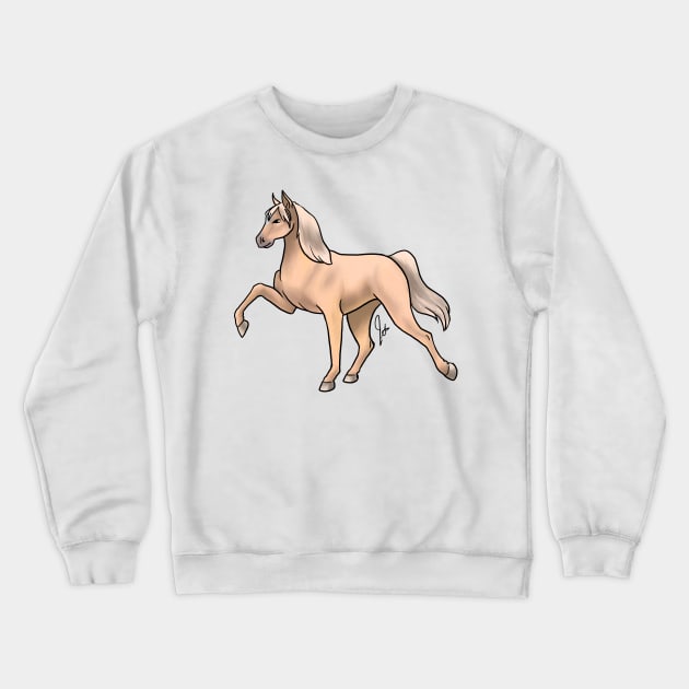 Horse - Tennessee Walker - Sorrel Crewneck Sweatshirt by Jen's Dogs Custom Gifts and Designs